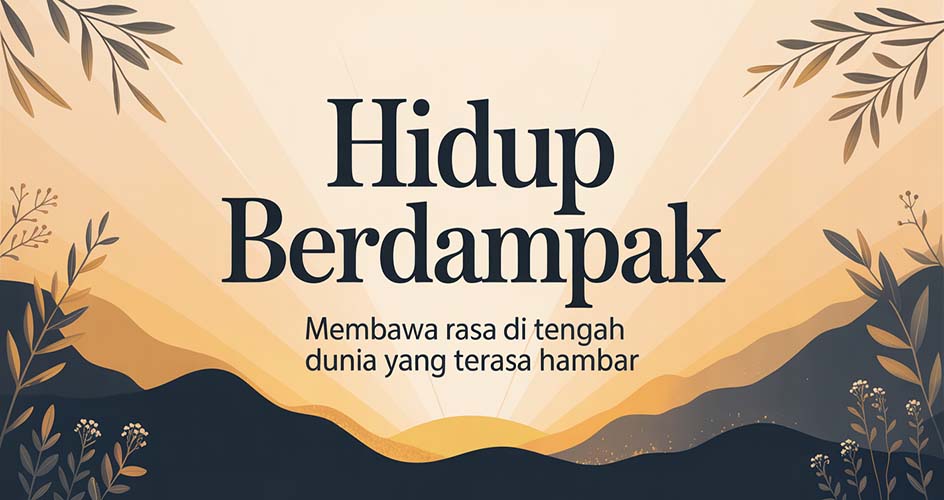 Hidup Berdampak Membawa Rasa Di Tengah Dunia Yang Terasa Hambar
